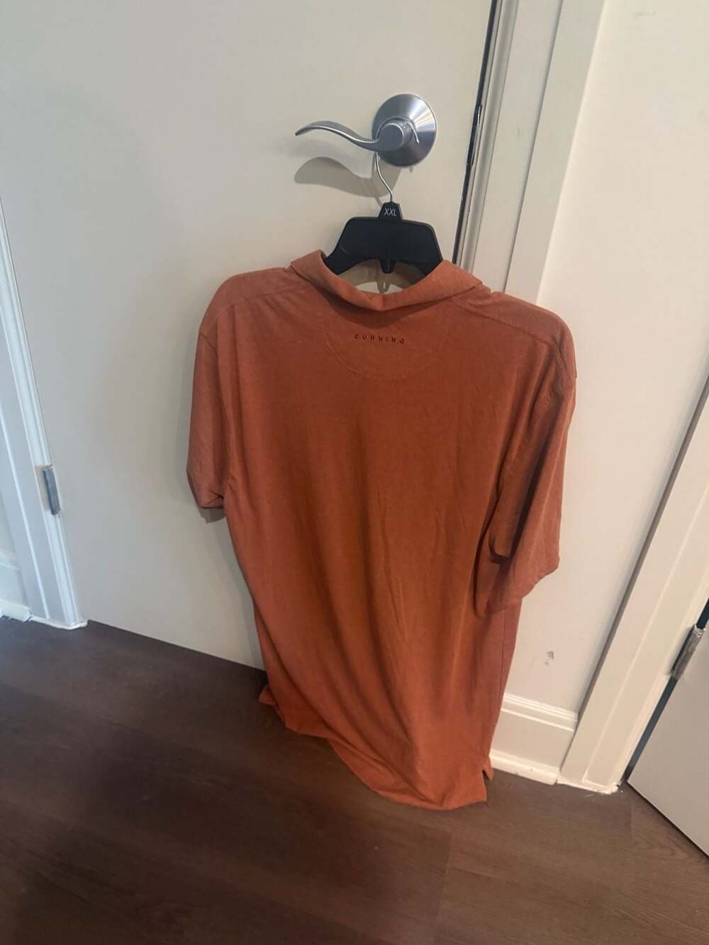 Dunning Golf Men's Orange Polo Shirt Size L - Picture 2 of 4